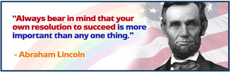 Abraham Lincoln - Custom Banner - Famous Quotes