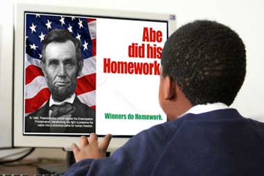 Student viewing computer screen